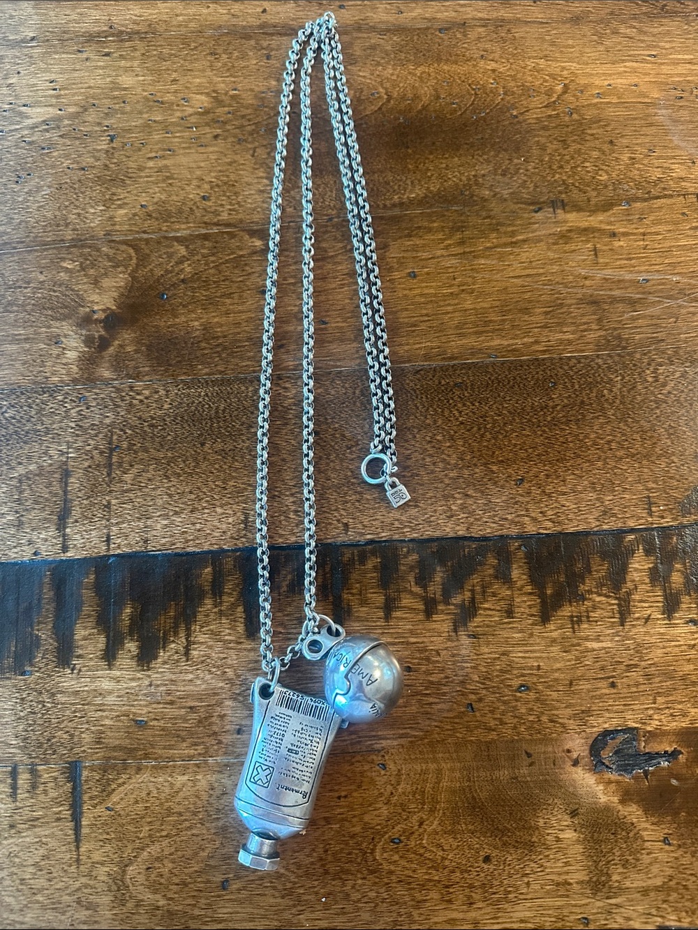 Authentic UNO de 50 Silver Plated Pendant - Paint Tube & Globe